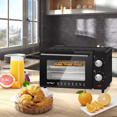 WOLTU Mini 10L Toaster Oven Tabletop Cooking Baking Portable Oven 650W Compact • £48.99