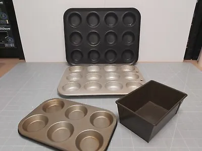 Joblot Christmas Baking Cake Deep Yorkshire Pudding Trays Bread Tin Bundle • £14.99