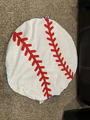 Mud Pie Sports Baby Lovey Security Blanket Minky Baseball Circle • $44.99