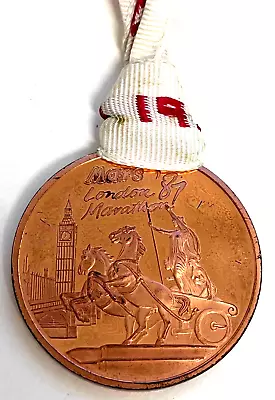 Vintage Mars London Marathon 1987 Finishers Medal With Ribbon • £18.90