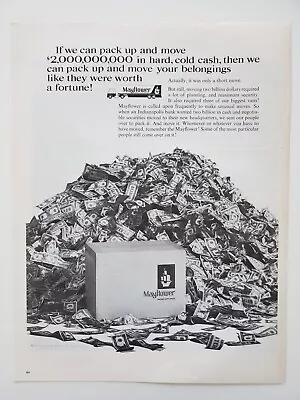 Aero Mayflower Transit Company Moving Box Piles Of Money 1970 Vintage Print Ad • $9.99