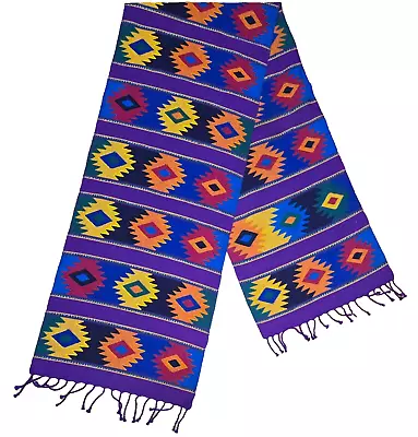 70x145  Multicolor Table Runner Guatemalan Textile Tablecloth Mayan • $52.20