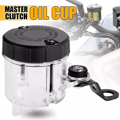 Motorcycle Front Brake Clutch Master Cylinder Fluid Reservoir Tank Oil Cup • $10.98