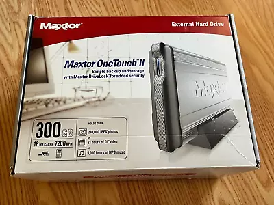 Maxtor OneTouch 2 Backup And Storage 300GB External Hard Drive • $82