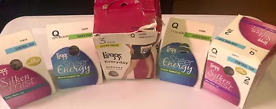 $27 • Buy *womens* L'eggs *pantyhose * Lot Of 5 * Size Q (large) * Leggs Nylon Stockings *
