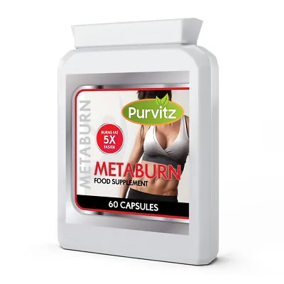 Metaburn STRONG Fat Burners Speeds Up Metabolism Weight Loss Capsules LEGAL SAFE • £14.69