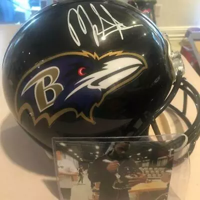 Mark Ingram Baltimore Ravens Signed Auth Full Size Helmet Radtke Picture Proof  • $299.99