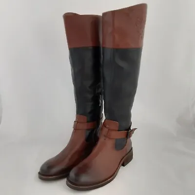 VINCE CAMUTO V0-FLAVIAN Black/Whisky Leather Boots Size 6m • $34.99