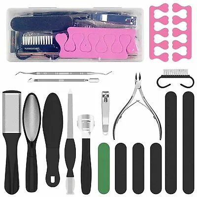 20 In 1 Nails Foot Care Rasp Scraper Steel Dead Skin Remover Pedicure Tools Kit  • $6.49