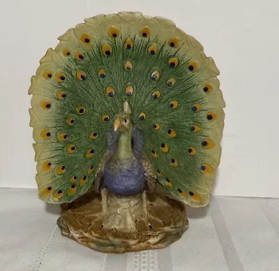 $14.99 • Buy Vintage Hand Painted 03832 Lefton China Colorful Peacock Marked Paper Label