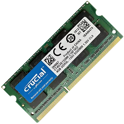 4GB DDR3L 1333 MHZ PC3L 10600 Memory RAM Laptop SODIMM 1.35V 204 P Lot • £3.83