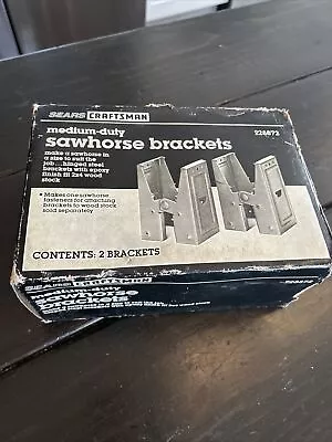 Set Of 2 Vintage Sears Craftsman Medium-Duty Sawhorse Brackets 928872 • $19.99