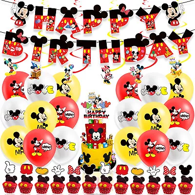 Mickey Mouse Birthday Party Decorations Minnie Mouse Party Supplies Balloons • $11.07