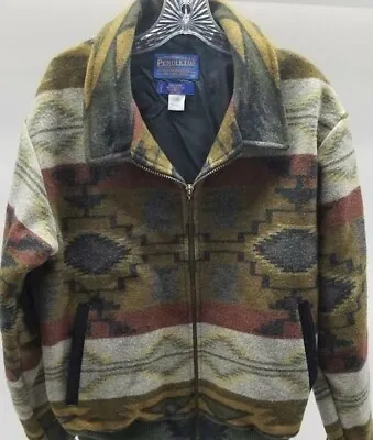 $250 • Buy Vintage Pendleton Jacket SM Navajo Abstract Art Pattern Wool/Cotton Mens Western