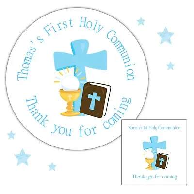 Personalised First Holy Communion Stickers Confirmation For Party Bag Thank You  • £3.99