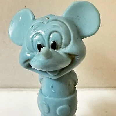 VTG 1970’s Blue Mickey Mouse Figure Rubber Toy Walt Disney Productions Hong Kong • $5.99