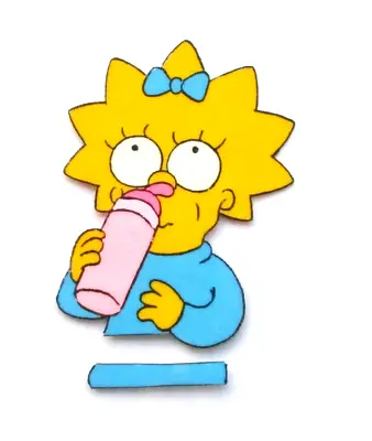 EMAGGIE Baby Bottle THE SIMPSONS 1992 FOX WALT DISNEY ORIGINAL PRODUCTION CEL • $95