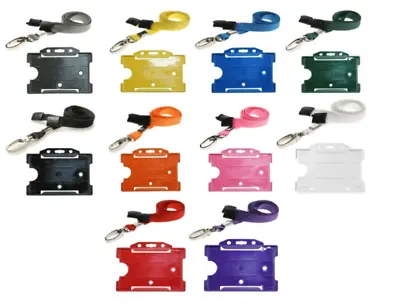 Strong Rope Neck ID Lanyard Metal Clip For Keys & ID Card Pass Holder Lot • £0.99