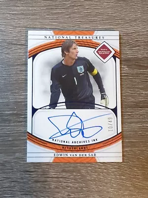 2022 Panini National Treasures Archives Ink EDWIN VAN DER SAR /49 On Card Auto  • $175