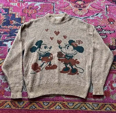 Vintage Kennington LTD 60s/70s Mickey Minnie Mouse Knit Novelty Sweater Disney • $200