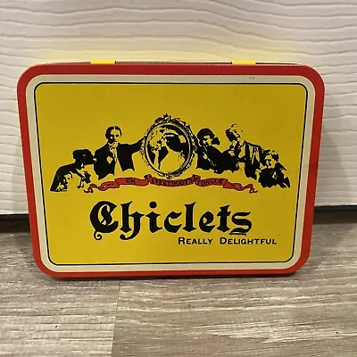 Vintage Chicklets Chewing Gum Tin W/ ALL 6 Packets Of Gum 1994 COMPLETE • $100