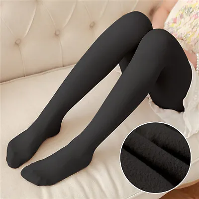 £5.99 • Buy Womens Ladies Winter Warm Fleece Lined Thick Thermal Full Foot Tights Pants UK,