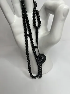 Black Coco Kaka  Prayer Beads 99 Masbaha Tasbih  Tesbih Rosary النارجيل • $14.99