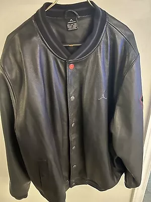 Jordan Hall Of Fame Varsity Leather Jacket Size XXL • $499