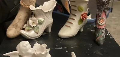 $40 • Buy Just The Right Club Decorative Ceramic Shoe High Heel Figurine Lot Lone Star Cou