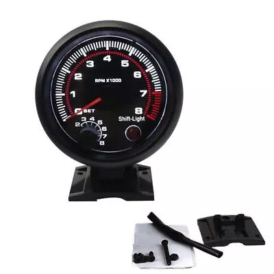 95MM 12V Universal Car Tachometer Gauge LED Light 0-8000 RPM 4 6 And 8 Cylinder • $34.89