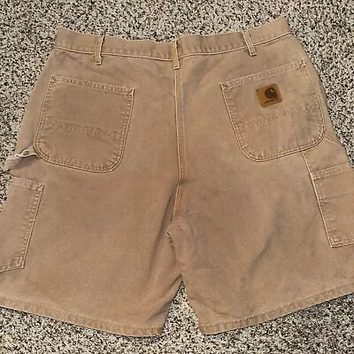 Carhartt Shorts Mens 40 Brown Duck Canvas Carpenter Vintage USA B25 BRN • $19.99