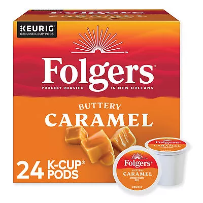 Folgers Buttery Caramel Coffee K-Cups 24/Box • $36.02