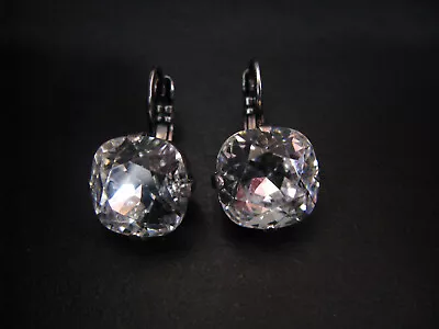 MARIANA EARRINGS SWAROVSKI CRYSTALS ROUND SP Bridal White Clear Bridal Gift • $64