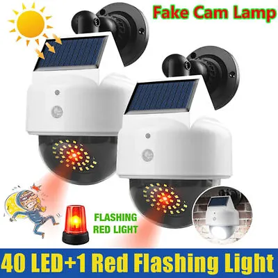 LED Solar Light Outdoor Garden Yard Wall Security Fake Camera Flashing LED Light • £8.99