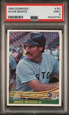 1984 Donruss Wade Boggs #151 PSA 9 MINT HOF Red Sox And Yankees • $25