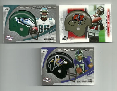 $4.99 • Buy 3 Card Rc Helmet Auto Lot/alex Smith/reggie Brown/demetrius Williams # 266/899