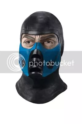 Mens Adult Mortal Kombat Deluxe Sub Zero Full Overhead Mask Costume Accessory • $36.95