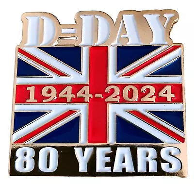 1944-2024 D DAY 80th Anniversary Pin Badge Normandie Veterans WW2 Memorabilia • £4.69
