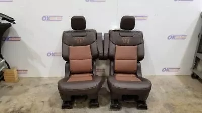 21 2021 Ford Explorer King Ranch Oem Rear Captain Chair Bucket Seat Set Brown  • $500