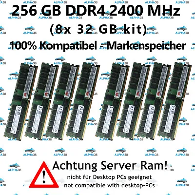 256 GB (8x 32 GB) Rdimm ECC Reg DDR4-2400 Dell Precision T7810 T7910 & XL RAM • $611.44