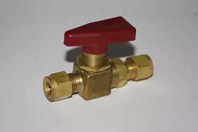 3/8 Tube OD Compression Brass Ball Valve (1500 Psi) SSP Flo-Lok B320 • $18