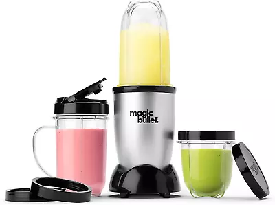 Magic Bullet Blender Small Silver 11 Piece Set • $66.95