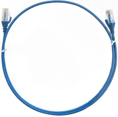 $3.70 • Buy ULTRA THIN 0.3m 30cm BLUE Network Cable Ethernet CAT6 LAN Patch Cord Skinny SLIM