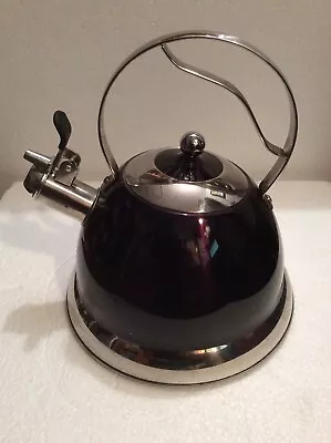 Palm Restaurant: Modernism Style Black & Chrome Steam Kettle • $25