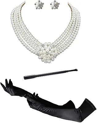 $29.95 • Buy Audrey Hepburn Holly Golightly Breakfast At Tiffanys Costumeccessory Necklace A