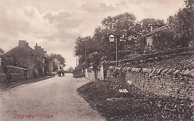 CARPERBY Nr LEYBURN PC 1906 LOOKING DOWN AT HORSE & CART AND 1674 MARKET CROSS • £11