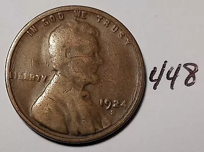 1924-S Lincoln Wheat Cent        #448 • $2