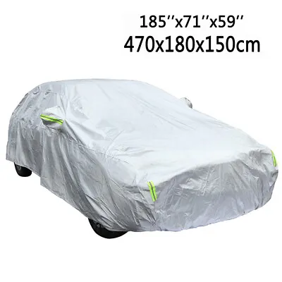 Aluminum Full Car Cover WaterProof Sun Snow Rain Dust UV Resistant Fit For Sedan • $65.75