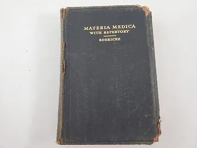MATERIA MEDICA WITH REPERTORY Boericke 9th Edition 1927 Homeopathic Leatherbound • $39