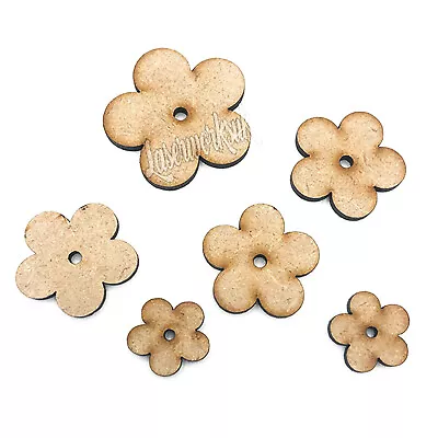 Flower Craft Shapes Blank Wooden Daisy Love Plant MDF  Tags Decor Embellishment • £10.95